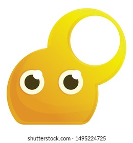 Yellow bacteria icon. Cartoon of yellow bacteria vector icon for web design isolated on white background