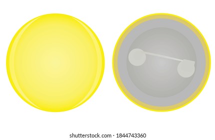 Yellow badge template. vector illustration
