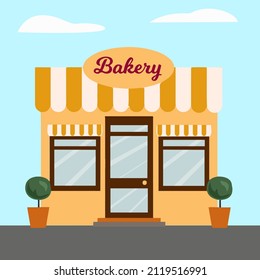 yellow bakery illustration in vector 