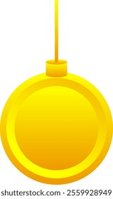 Yellow ball hanging  Christmas decoration