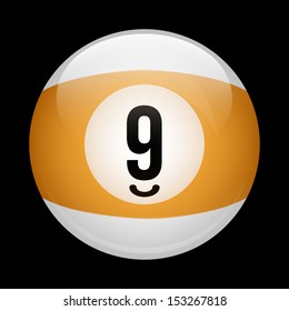 yellow ball for the pool at No. 9