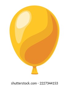 icono flotante de helio en globo amarillo