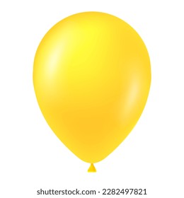 Yellow balloon illustration for carnival isolated on white background