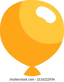 Yellow balloon, illustration, vector on a white background.