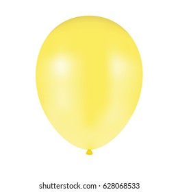 yellow balloon  isolated on a white background