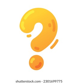 Yellow Balloon Question Mark or Interrogation Point as Punctuation Mark Vector Illustration svg