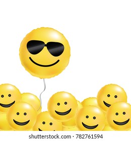 Yellow balloons cool smile