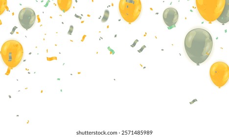 Yellow  balloons on the translucent floor can be used for weddings, birthdays and events.
