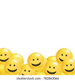 Yellow balloons smile background