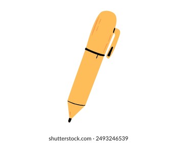 Un bolígrafo amarillo que destaca su elegante diseño y funcionalidad de escritura