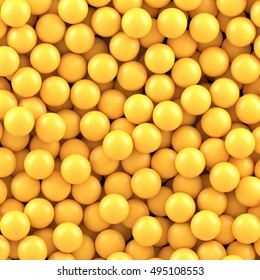 Yellow balls vector background. Yellow vitamin pills