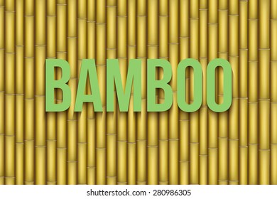 Yellow Bamboo background. Vector Illustration isolated on white background.