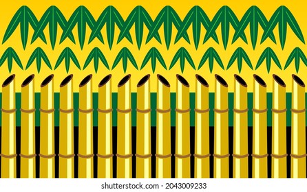 Yellow bamboo fence background. Creative illustration, attractive and modern abstract background. Textures to complement your business or design needs