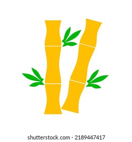 yellow bamboo icon with trendy design