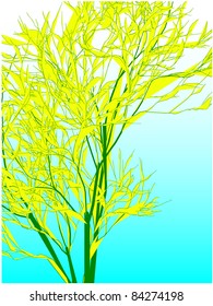 Yellow bamboo like abstract background