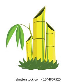 yellow bamboo vector and for logo 
