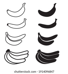 Yellow banana food sweet fruit fun nice. Raw vegan vegetarian food. Suitable for print, web, banner, poster, invitation, postcard. Inspiration menu, recipe. Hand drawn vector art. Sweet deserts. 