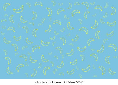 Yellow Banana fruit, grey blue seamless background texture, freshness fruit and drink, gift, present box paper, backdrop