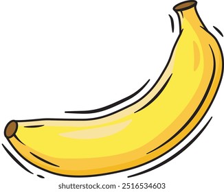 yellow banana fruit vector illustration