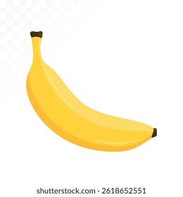 Yellow banana fruits. Whole bananas icon. Organic tropical fruit perfect for juice, smoothies, or healthy food concepts. Vector illustration isolated on white background