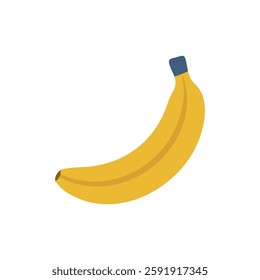 Yellow banana icon promoting healthy snacks.
