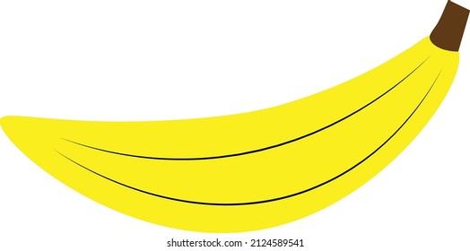 icono del plátano amarillo , icono del plátano vectorial, ilustración aislada de plátano plano, plantilla de imagen.