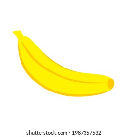 Yellow Banana Illustration for children's book cover and wallpaper. A simple flat vector design.