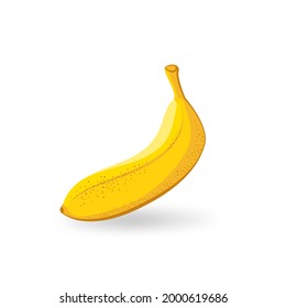 Yellow banana on white background
