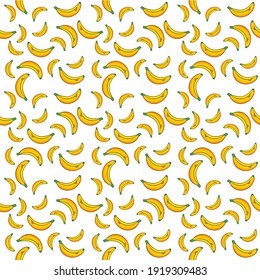 yellow banana pattern vector illustration