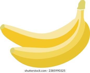 Yellow banana vector icon. Yellow banana illustration.
