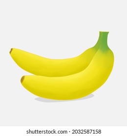 icono del vector del plátano amarillo sobre fondo blanco
