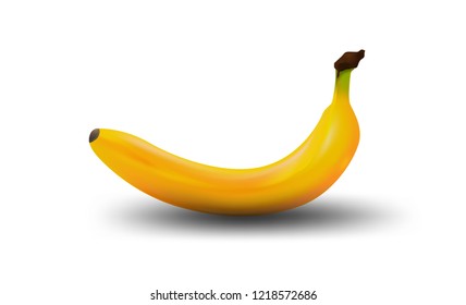 Yellow banana vector illustration