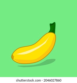 yellow banana vector isolated, high quality banana simple icon