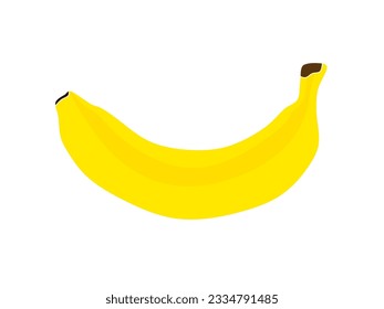 yellow banana vector on white background.nutritional fruit icon