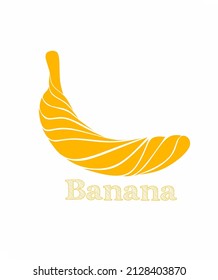 Eine gelbe Banane in Vektorform, geeignet für viele Zwecke.