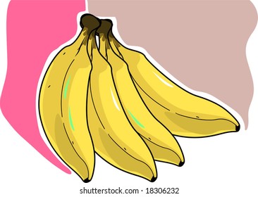  yellow bananas 	