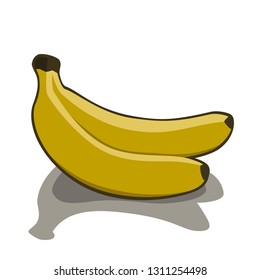 yellow bananas isolated