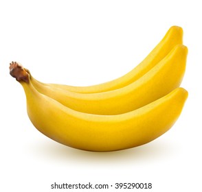 Yellow bananas isolated on a white background, vector illustration.