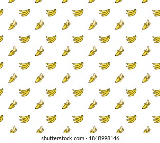 yellow bananas seamless pattern design