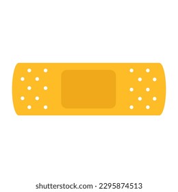 Yellow bandage vector illustration first aid medical icon