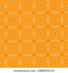 Yellow Bandhani Circular Traditional Pattern