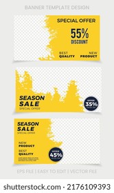 yellow banner background social media 
