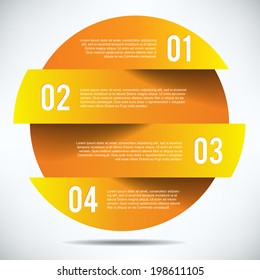 Yellow Banner Design template with text 