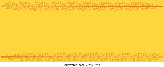 yellow banner with leaves autumn