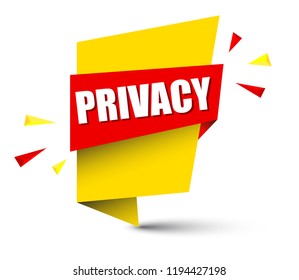 yellow banner privacy