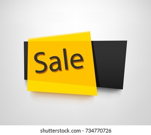 yellow banner with tag