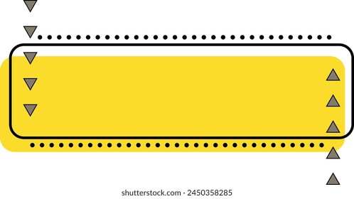 Yellow Banner Text Box with Black Accents. text box is ideal for showcasing important messages or highlighting key information.