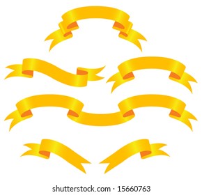 Yellow Banners. vector illustration
