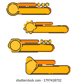 Yellow bar for infographic - vector