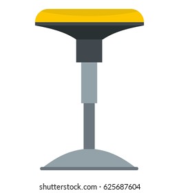 Yellow Bar Stool Icon Flat Isolated On White Background Vector Illustration